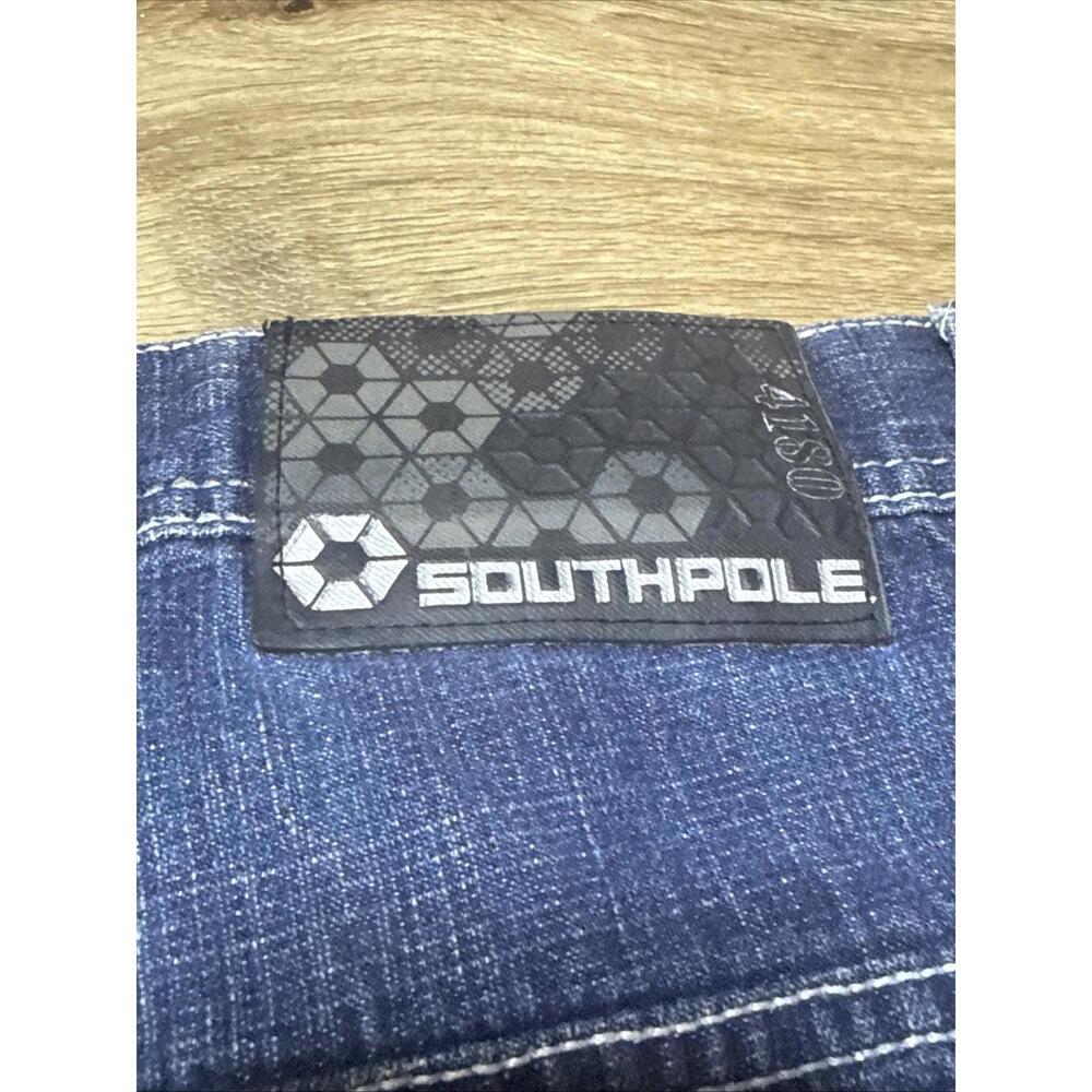 Vintage Southpole Jean Shorts Size 36 Blue Jnco Style Y2K Baggy Carpenter Denim - Picture 4 of 8
